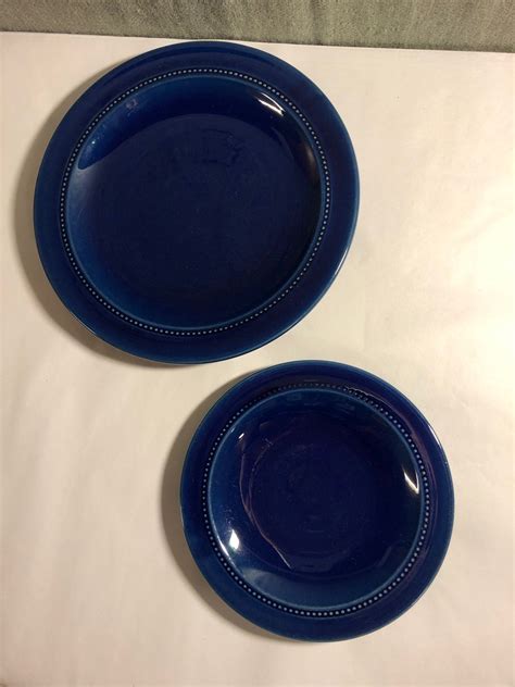 Höganäs keramik tallrik blå